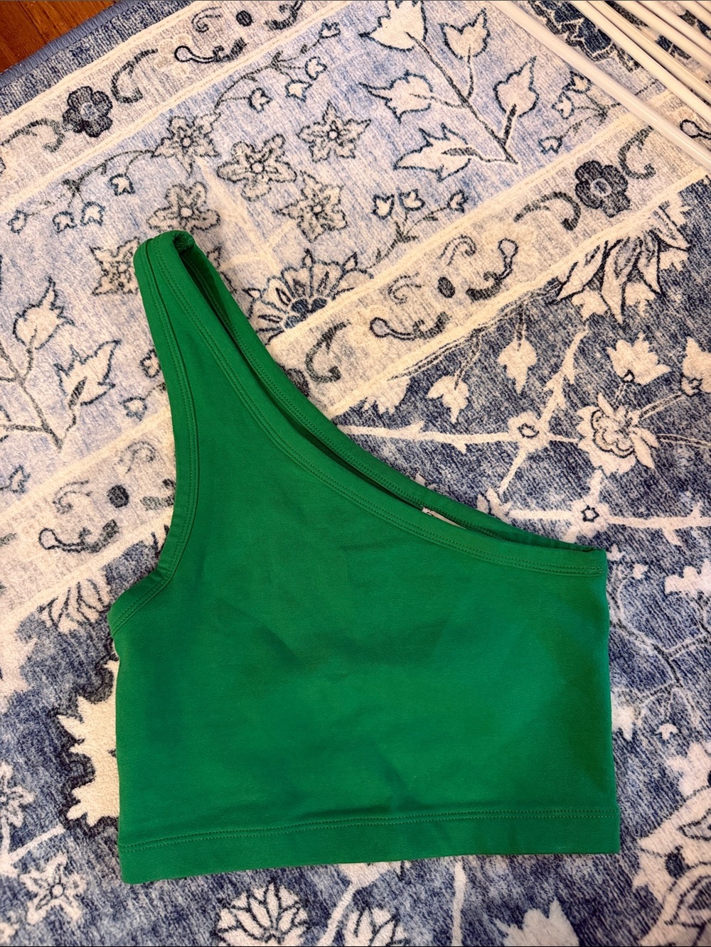 Zara One-Shoulder Green Crop Top